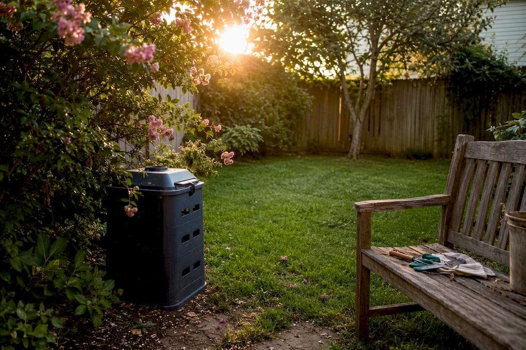Clean residential yard after pet waste cleanup