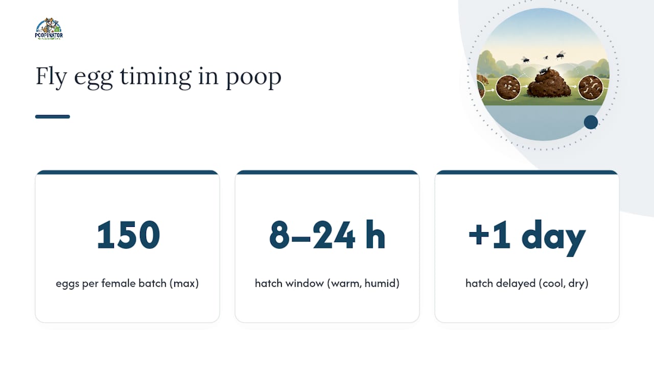 Fly breeding timeline showing temperature effects